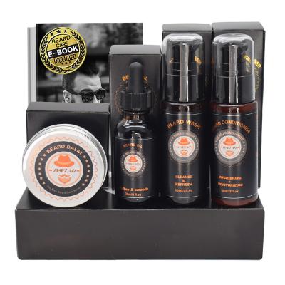 China Wholesale XIKEZAN Men Beard Care DEEP CLEANSING Kit with Beard Oil Conditioner Wash Balm Set for sale