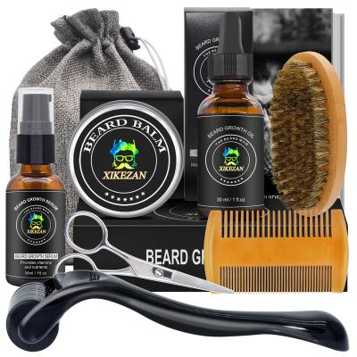 China 2022 New XIKEZAN Sandalwood Beard Care DEEP CLEANSING Kit with Comb and Brush Private Label Beard Kits for sale