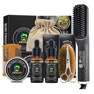 China DEEP CLEANING Men's Beard Grooming Care Mustache Kit with Beard Oil Balm Beard Straightener for sale