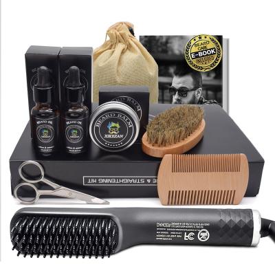 China DEEPLY CLEANING Most Popular Men's Beard Care Tool Organic Beard Oil Kit Beard Growth Grooming Set for sale