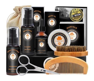 China DEEP CLEANSING Ready to Board Beard Kit Beard Oil Set Private Label Best Beard Growth Oil Grooming Kit for sale