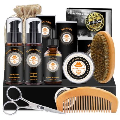 China DEEP CLEANING Factory Supply Organic Beard Growth Kit Custom Private Beard Kit Label Men Beard Grooming Kit for sale