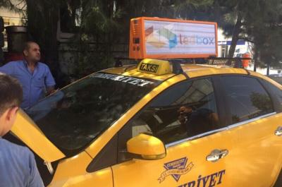 China Customized Taxi Advertisements Taxi Top LED Display 960mm x 320 mm for sale