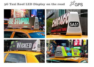 China Double Face 5mm Pixel Pitch Taxi Top LED Display 3500CD Brightness for sale