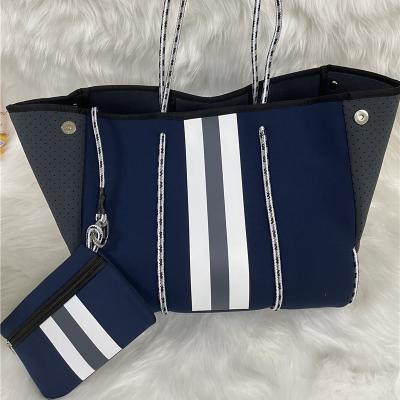 China Fashoion Wholesale Ladies Neoprene Tote Bags Women Beach Bag Hot Sale Purse and Large Handbag for sale