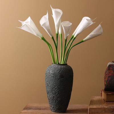 China PU Simulation Flower Calla Lily Home Decoration Wedding Flower Environmental Friendly Photography Props Artificial Flower for sale