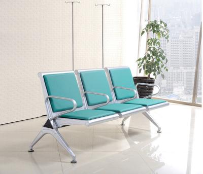 China 1 Seat Three Seat Hospital Chair Airport Waiting Chair With Leather Cushion for sale