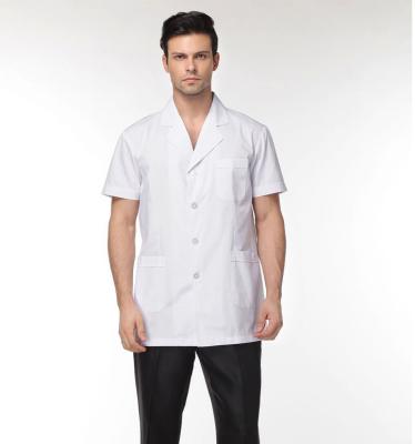 China Hospital Men Short Sleeve Doctor Uniform Top for sale