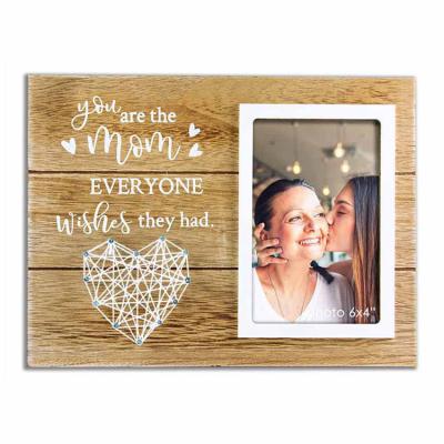 China Trendy Romantic Rustic Wooden Love Picture Frame Sign Photo Frame Engagement Gifts for Engaged Couples for sale