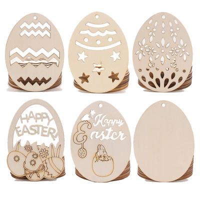 China China Factory Supplier Chinese Easter Party Opens Creative American Bunny Egg Wooden Diy Hand Painted Ornaments Home Decoration for sale