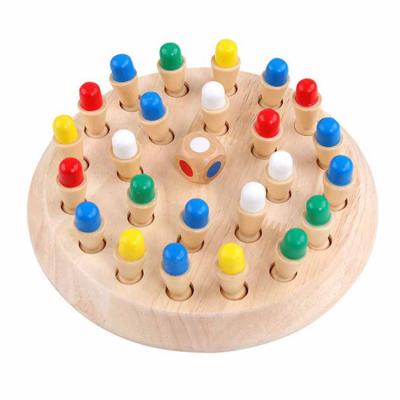 China Indoor Game Color Memory Match Stick Chess Board Game Wooden Toys Set Color Capacity Stick Memory Cognitive Chess Game Family Toy for sale