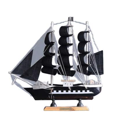 China Europe pirate creative home law 24cm the role household ship wooden souvenirs sailboat wooden model for sale