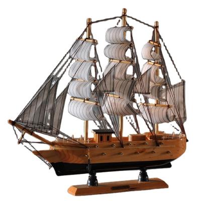 China Europe Business Place Adorn Furnishings Sailboat Sets Wooden Ship Souvenir Ship for sale