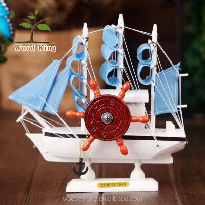 China Creative Europe Windmills Mediterranean Sea Music Box Craft Sets Student Gifts Boat Wooden Wholesale Ships Model for sale