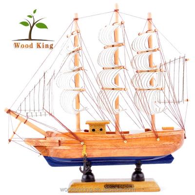 China Europe Sailing Handwork Furnishing Presents Decorations Ship Wood Miniature Model Ship Wooden Craft for sale