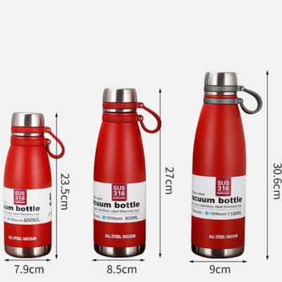 China 2021 Business Hot Sale On Amazon Color Lid 316 Stainless Steel Vacuum Flask Wooden Tea Insulated Thermos Water Bottle for sale