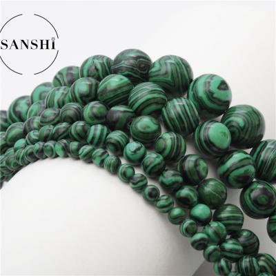 China Jewelry Making Wholesale Gemstone Strands Malachite Beads Stone Beads Loose Beads for sale