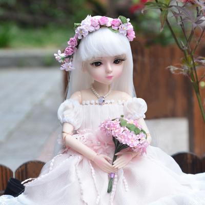 China Valentine's Day Gift 45cm White Hair Interactive Doll With Clothes Watch Handmade Doll Beauty Toy Set Box Handwork Toy Girl Room for sale