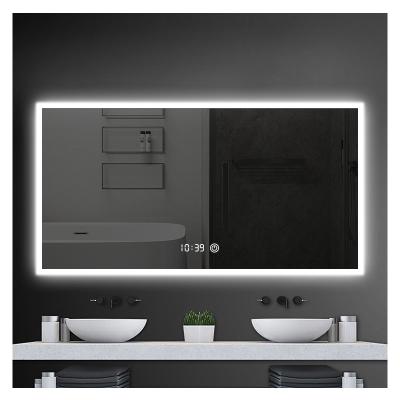 China Modern Hotel Wall Light Smart Mirror Lighted Bathroom Fog Mirror Led Bathroom Mirror With Led Light for sale