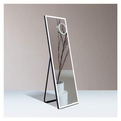 China Bright high quality full length led mirror IR sensor switch floor position dressing full length mirror with loghts for sale