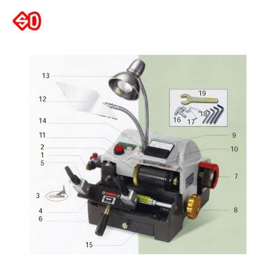 China High Quality Locksmiths Tools Equipment TAIWAN Key Cutting Machine With Lamp for sale