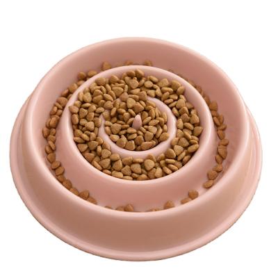 China Non-automatic Round Pet Bowls Dog Slow Feeding Dog Food Bowl Slow Eating Bowl Anti-Get for sale