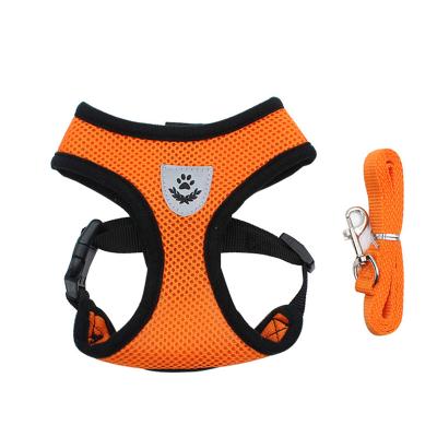 China 2021Amazon Success Luxury Dog Vest Leash Harness Adjustable OEM Breathable Cooling Custom Made Dog Harness Set for sale