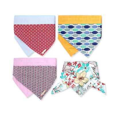 China Custom Stocked Triangle Saliva Towel Dog Scarf for sale