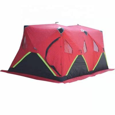 China Outdoor Winter Fishing Hot Sale 6-10 Person Winter Insulated Ice Fishing Tent Portable Automatic Ice Fishing Thermal Shelter for sale