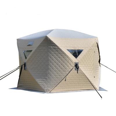 China Outdoor Winter Fishing Luxury Winter Insulated Ice Fishing Tent Portable Automatic Ice Fishing Thermal Shelter for sale