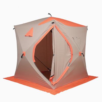 China Outdoor Winter Fishing 4 Person Portable Automatic Ice Fishing Deluxe Winter Ice Fishing Tent Thermal Shelter for sale