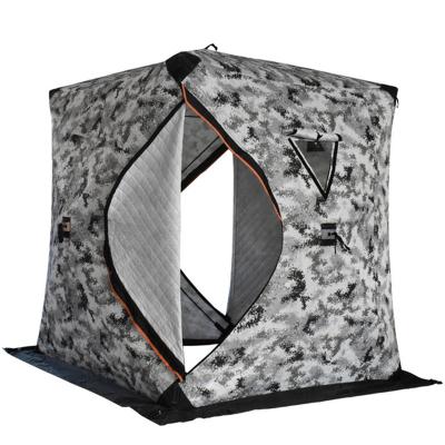 China Outdoor Winter Fishing 2-3 Person Winter Ice Fishing Luxury Drinking Tent Our Door Fishing Shelter for sale