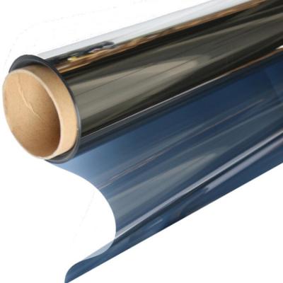 China Self Adhesive Dichroic Film for Jin Gold Blue Window Decorative Reflective Glass Acrylic Glory Surface Color for sale