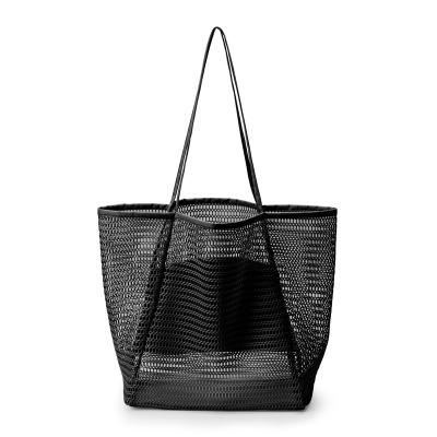 China Large Transparent Women Shoulder Bag Waterproof Mesh Shape Tote Bag For Shopping for sale