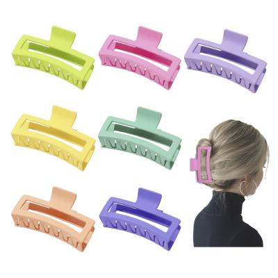 China Fashion Simple Matte Frosted Hair Claws Clips Soft Color Hair Claws for sale