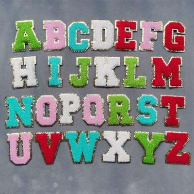 China Other 26 Alphabet Iron Chenille Letter Patch for sale