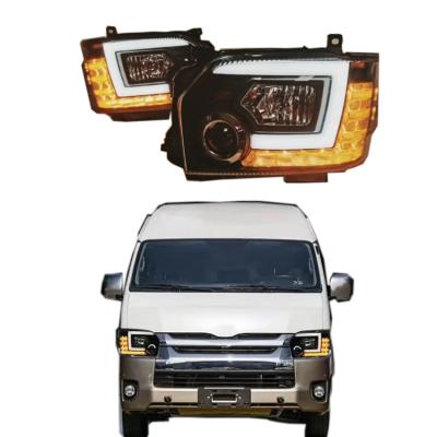 China ABS Plastic+led New Design LED head light with Dynamic Turn Signal lamp For Toyota Hiace 200 Series 2005-2018 Headlight front light for sale