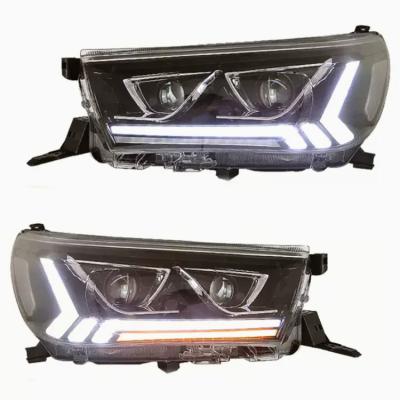 China ABS Plastic+led high quality LED Car head lamp Headlight For toyota hilux revo 2015-2019 drl daytime running lamp modified front lamp for sale