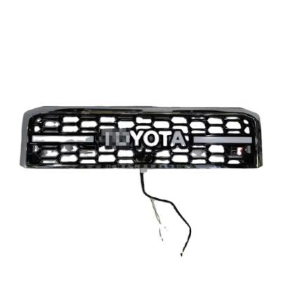 China Plastic Modified lc76 GR Off Road Car Black Grille Front Bumper Grill With Logo Light For Toyota Land Cruiser  LC70 lc71 fj75 fj79 for sale