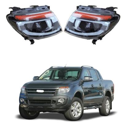 China ABS Plastic+led Hot Sale Car Led Head Lamp Head Light For ford ranger t6 Headlight Front lamp for sale