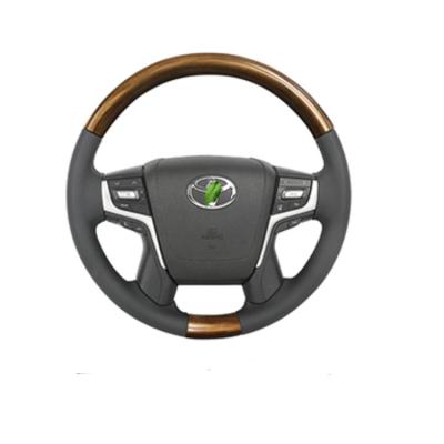 China Business/Luxury Custom Mahogany Car Steering Wheel For Toyota Land Cruiser Lc200 Fj200 Prado Lc120 Fj120 Lc150 Fj150 upgrade for sale