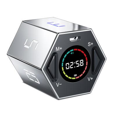 China Kitchen Baking Time Manager New Design Hd Alarm Clock Kids Alarm Clock Small Cube Timer Digital For Fitness Cooking Studying for sale