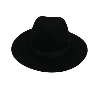 China Fashion Hot Sale High Quality Black Australian Hats Soft 100% Wool Elegancy Hats 100% Australian Fashion Hat for sale