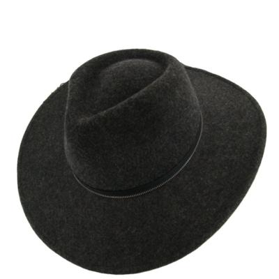 China fashion hat good prices australian slouch hats unisex 100% wool wool felt wide brim fedora hat for sale