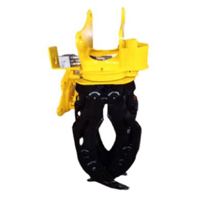 China 360 Degree Hydraulic Rotary Construction Material Stores Excavator Wood Grab Grapple Small Mini Excavator Wood Grab for sale