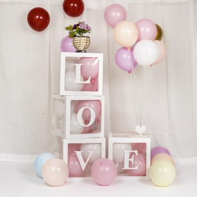 China Party Toys 4 PCS Transparent DIY Love Surprise Balloon Boxes for Boy Girl Baby Shower Birthday Wedding Party Decoration for sale