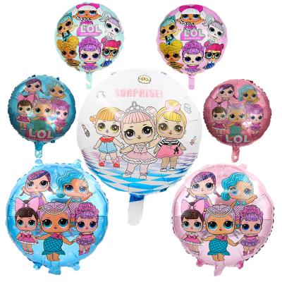 China Beauty decorations 18 inch cartoon lol surprise doll movie balloon aluminum cover for sale