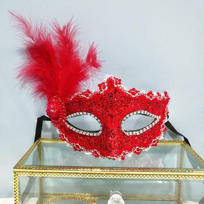 China Western Dance Party Feather Disposable Mask Halloween Cosplay The Princess of Venice Mask for sale