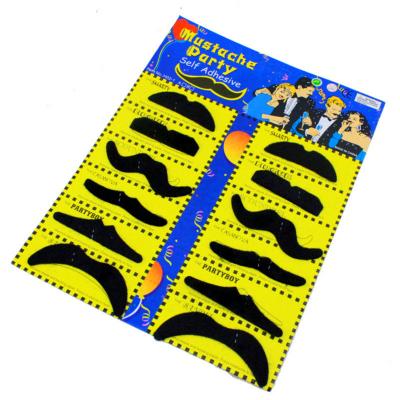 China Disposable Black Funny Fake Mustache Beard Props Halloween Cosplay Fake Mustache for sale