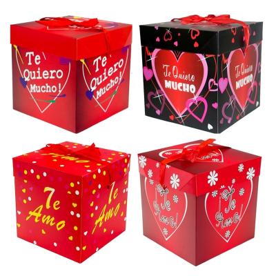 China ALL KIND OF PARTY PAPER BOX FOR LOVE IN TE AMO SPANISH FOR PARTY DECORATION SURPRISE GIFT BOX for sale